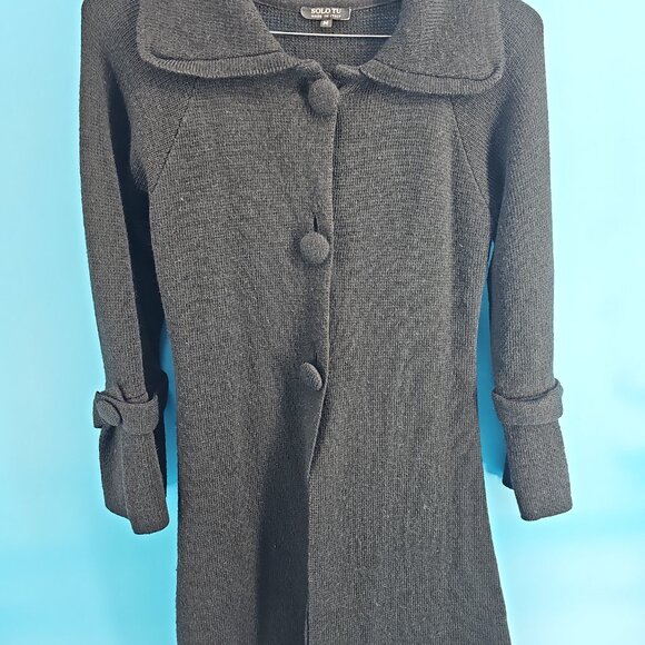 ✨ Solo Tu Vintage-Inspired Knit Coat – Size M - Made in Italy✨ - Picture 2 of 11